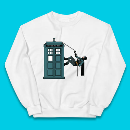 Batman Climbing Police Public Call Box DC Comics Superhero Movie Character Kids Jumper