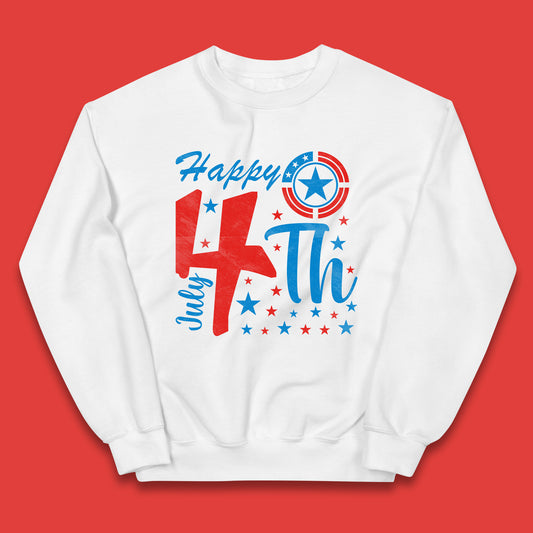 Happy 4th July United States Of America Independence Day Patriotic Celebration Fourth Of July Kids Jumper