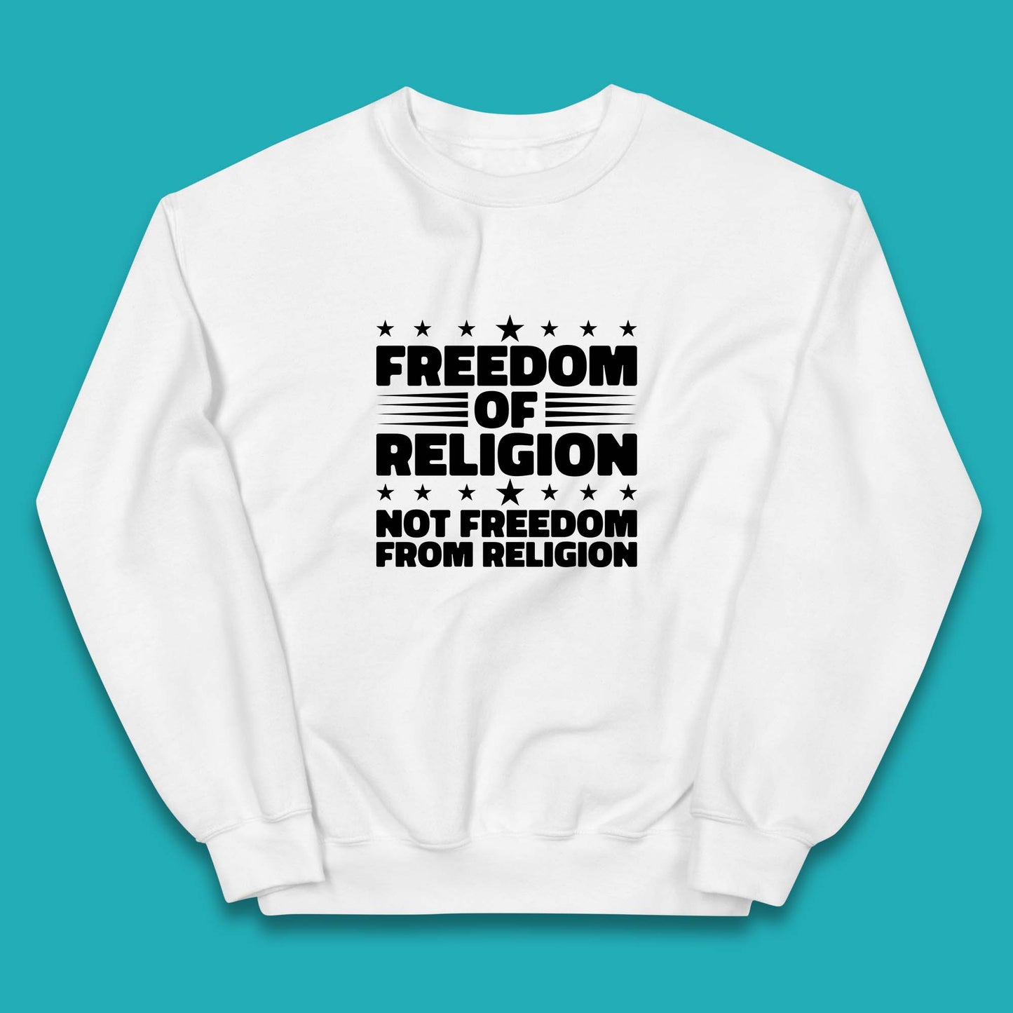 Freedom Of Religion Not Freedom From Religion Separation Of Church Of State Anti-Fascist Kids Jumper