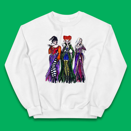 Halloween The Sanderson Sisters From Hocus Pocus Vintage Halloween Witches Kids Jumper