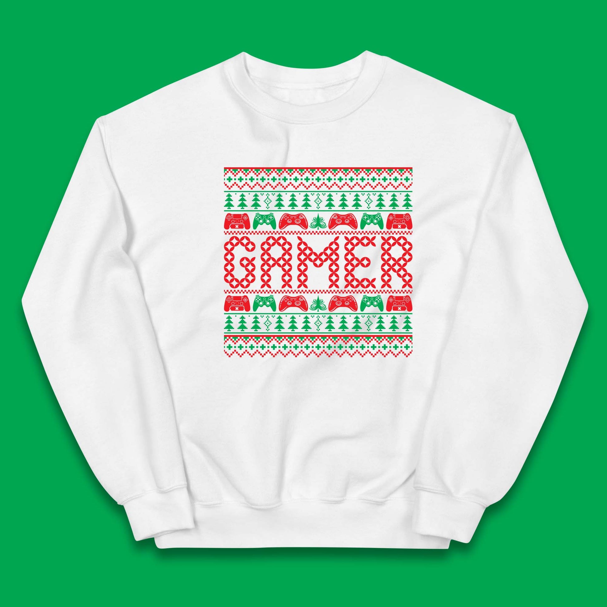 christmas game controller sweater