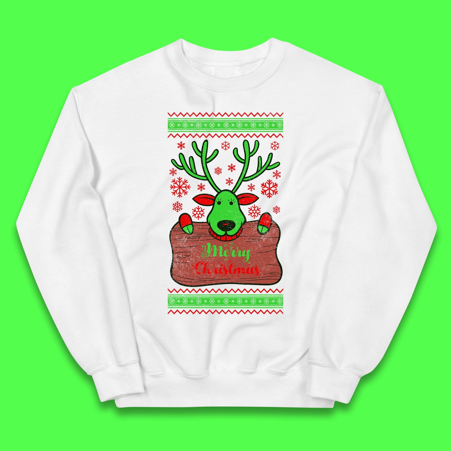 merry christmas reindeer jumper