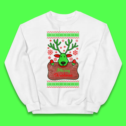 merry christmas reindeer jumper