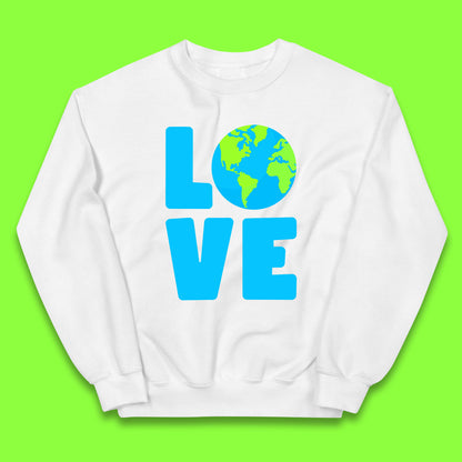 Love Earth Day Environmental Climate Change Save The Planet Kids Jumper