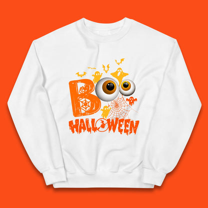Halloween Spooky Boo Eye Balls Funny Halloween Boo Ghost Spooky Season Kids Jumper