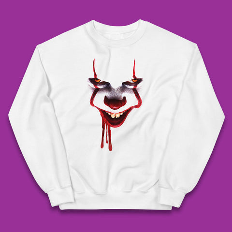 Pennywise Clown IT Chapter 2 Halloween Horror Movie Character Kids Jumper
