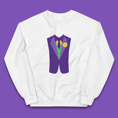 Funny Tuxedo Mardi Gras Tux Party Celebration Costume Kids Jumper