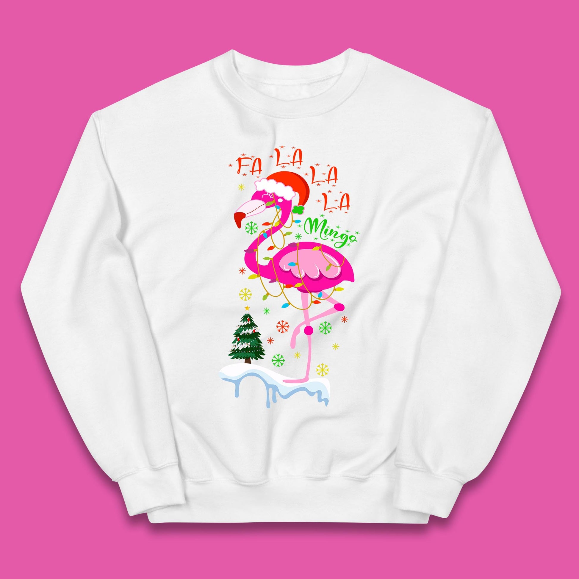 flamingo christmas jumper