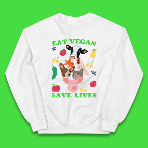Eat Vegan Save Lives Kids Jumper