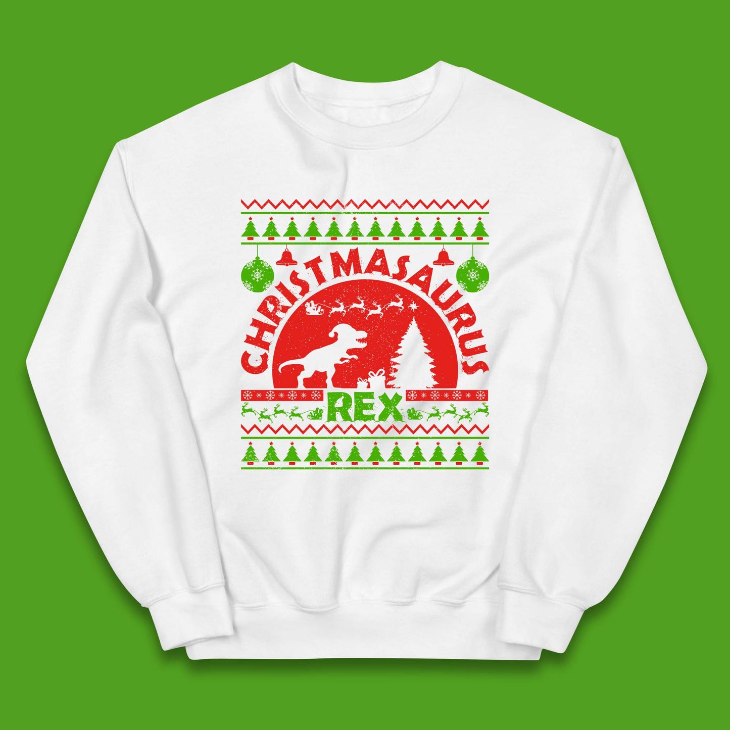 Christmasaurus Rex Kids Jumper