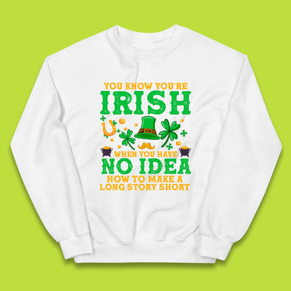 You Know You're Irish Kids Jumper