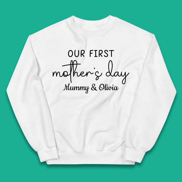 Personalised Our First Mother's Day Kids Jumper