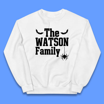 Personalised Halloween Family Your Name Horror Scary Spooky Matching Costume Kids Jumper