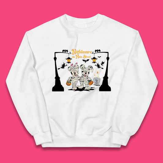 Nightmare On Main Street Disney Halloween Mickey Minnie Mouse Mummy Disneyland Trip Kids Jumper