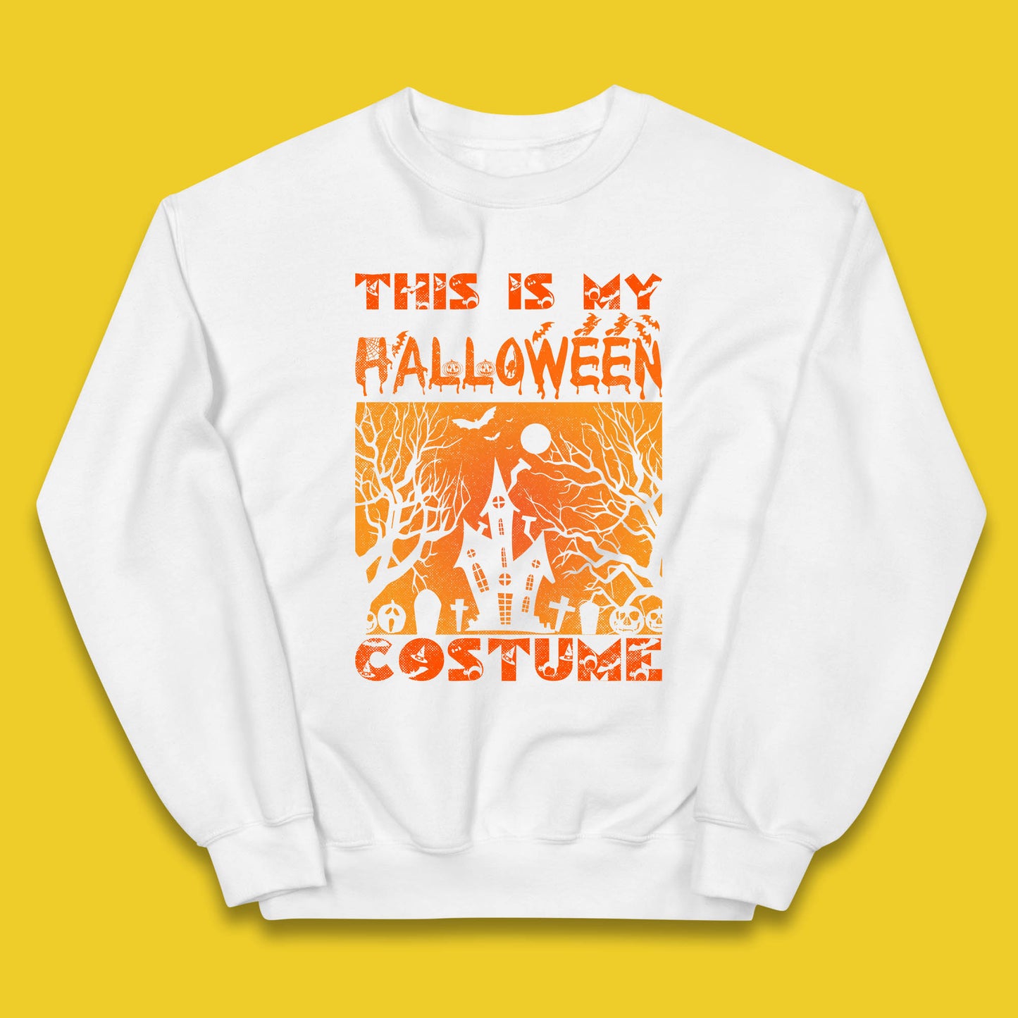 This Is My Halloween Costume Horror Scary Haunted House Spooky Season Kids Jumper