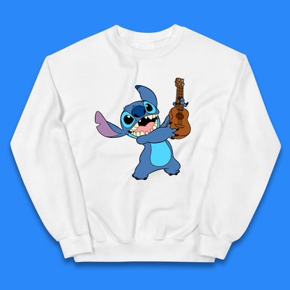 Disney Ohana Playing The Guitar Ohana Lilo & Stitich In Happy Mood Cartoon Character Disney World Kids Jumper