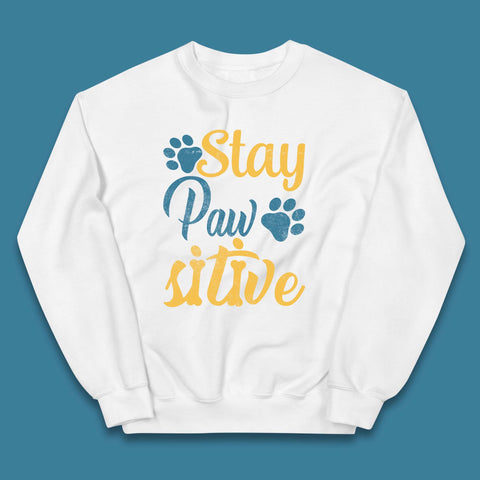 Stay Pawsitive Kids Jumper