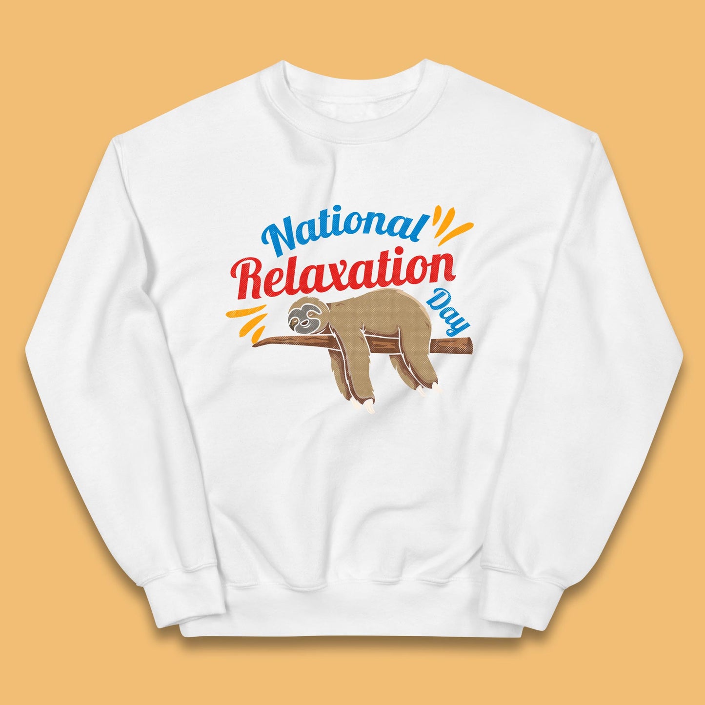 National Relaxation Day Sleeping Sloth Funny Sloth Nap Lazy Sloth Kids Jumper
