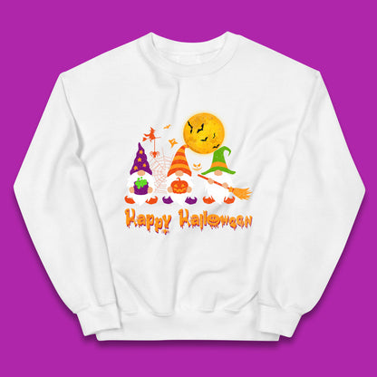 Happy Halloween Gnomies Spooky Witch Gnomes Scary Gnome Lover Kids Jumper