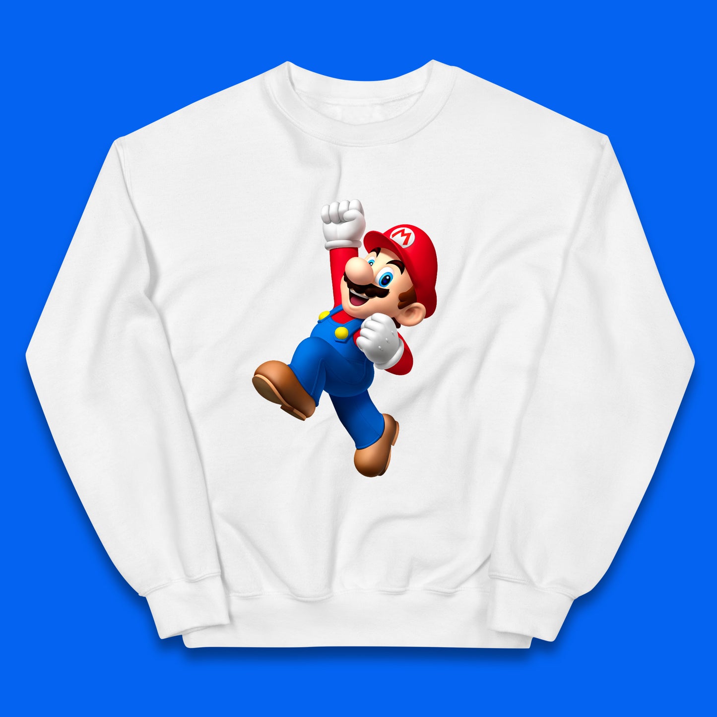 Super Mario Jumping In Happy Mood Funny Game Lovers Players Mario Bro Toad Retro Gaming Kids Jumper