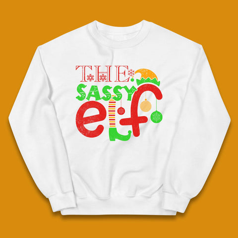 The Sassy Elf Christmas Kids Jumper