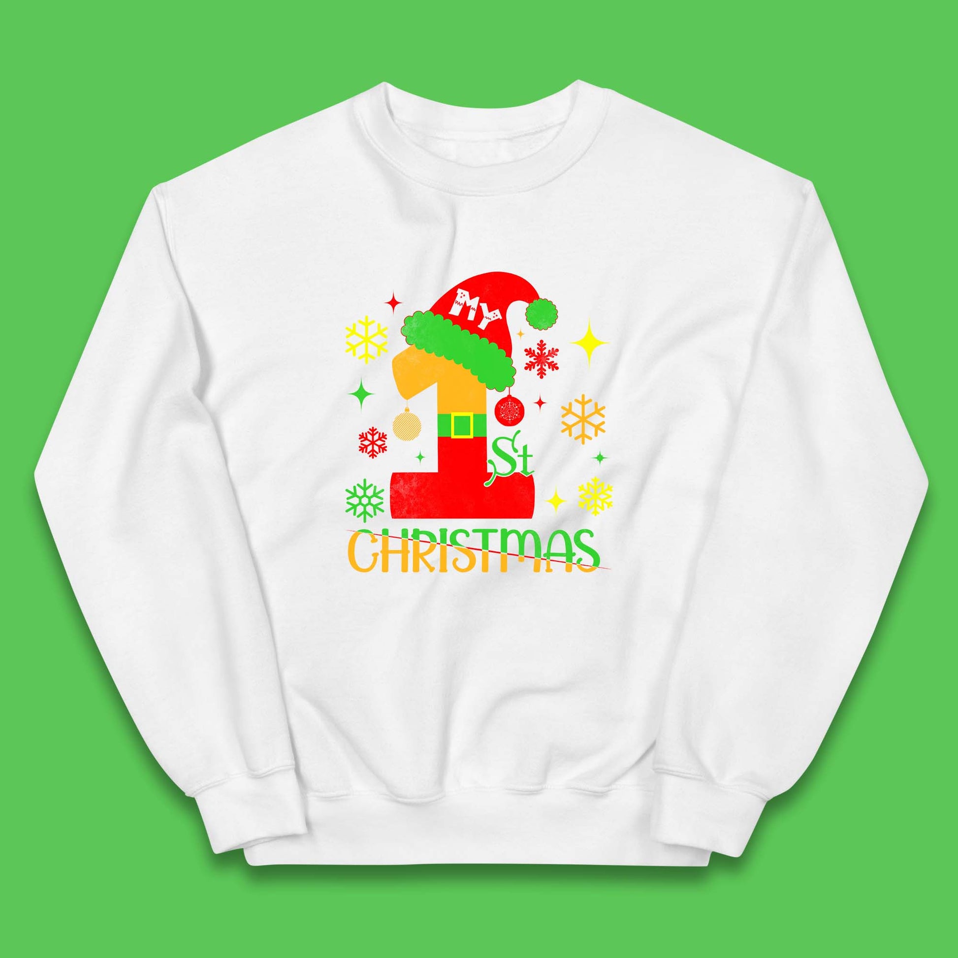 my 1st christmas santa claus costume jumper