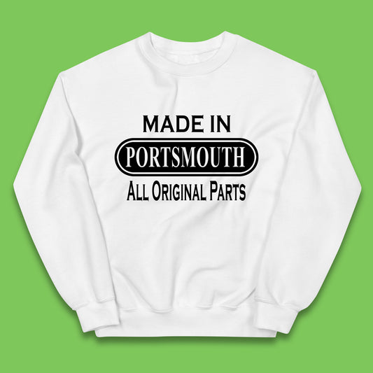 Made In Portsmouth All Original Parts Vintage Retro Birthday Port City In Hampshire, England Gift Kids Jumper