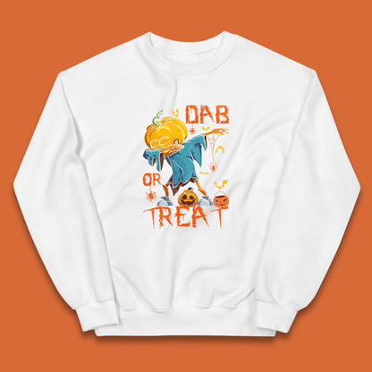 Dab Or Treat Scarecrow Dabs Halloween Dabbing Dance Horror Scary Kids Jumper