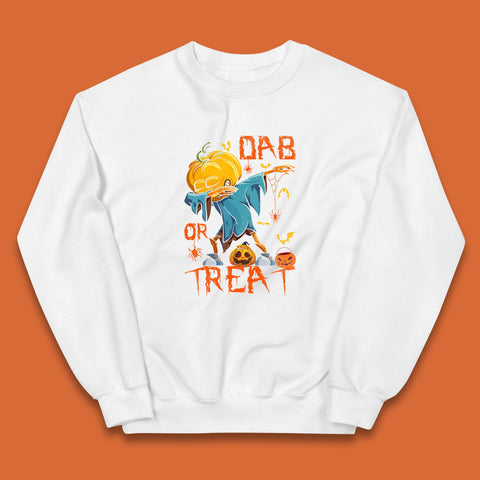 Dab Or Treat Scarecrow Dabs Halloween Dabbing Dance Horror Scary Kids Jumper