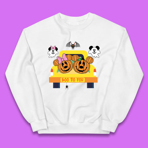 Disney Halloween Mickey Minnie Mouse Pumpkin Ghost Boo To You Horror Scary Disney Trip Kids Jumper