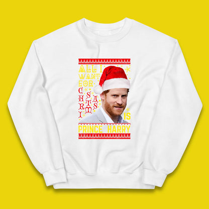Prince Harry Christmas Kids Jumper