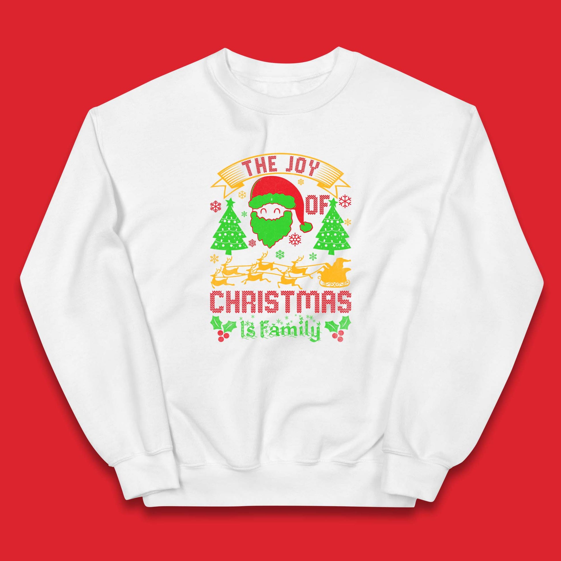 the joy of christmas is family jumper