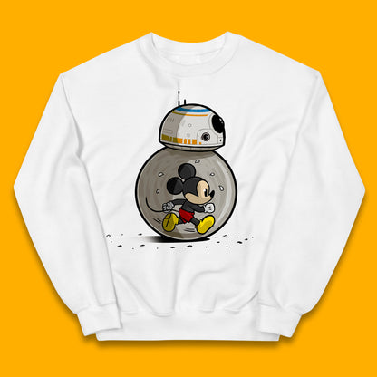 Disney Mickey Mouse BB-8 Funny Star Wars BB8 Running Mickey Disney Trip Star Wars 46th Anniversary Kids Jumper