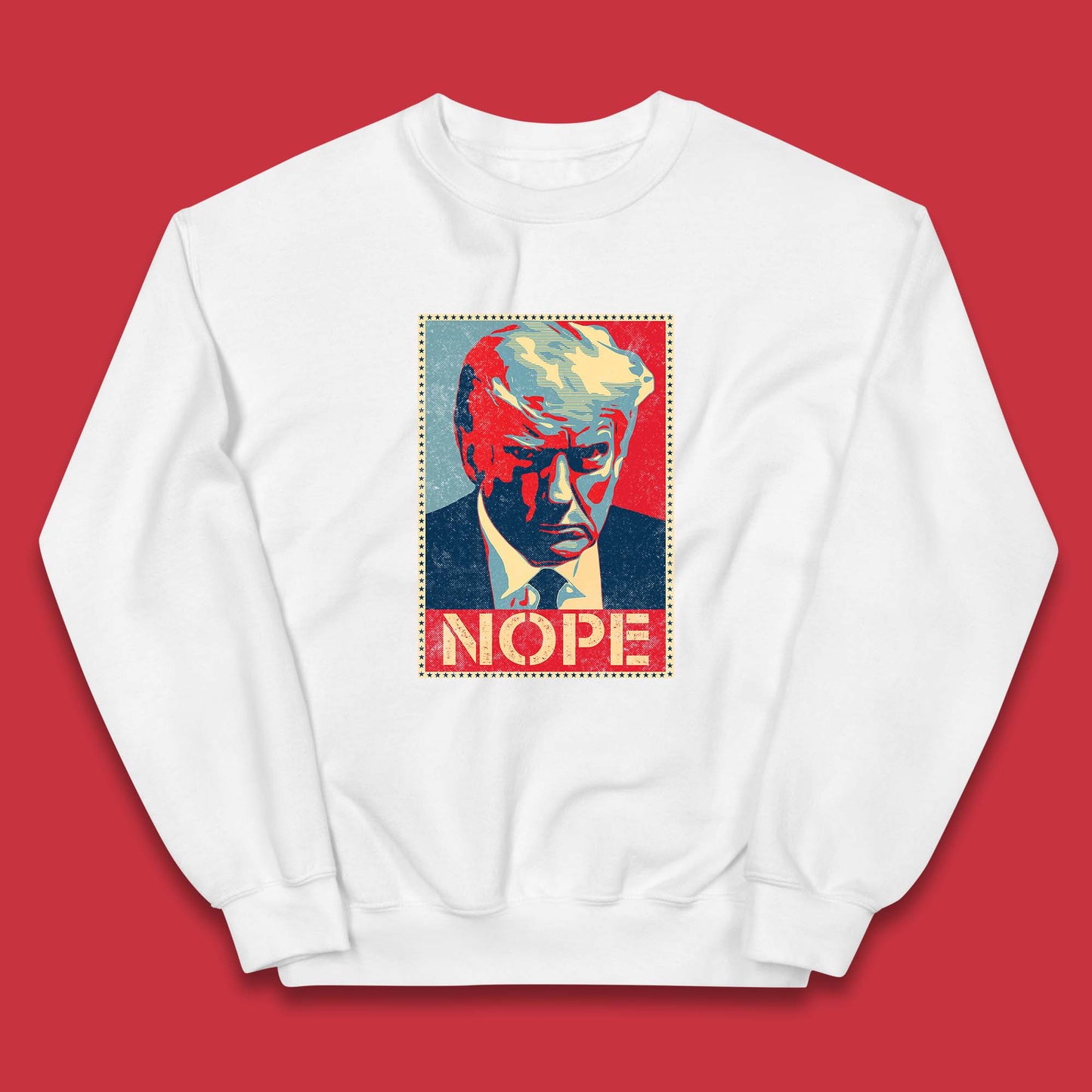 Donald Trump Nope Mugshot Funny Political Obama Hope Anti Trump Kids Jumper