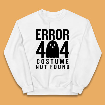 Error 404 Costume Not Found Halloween This Is My Halloween Costume Error 404 Kids Jumper