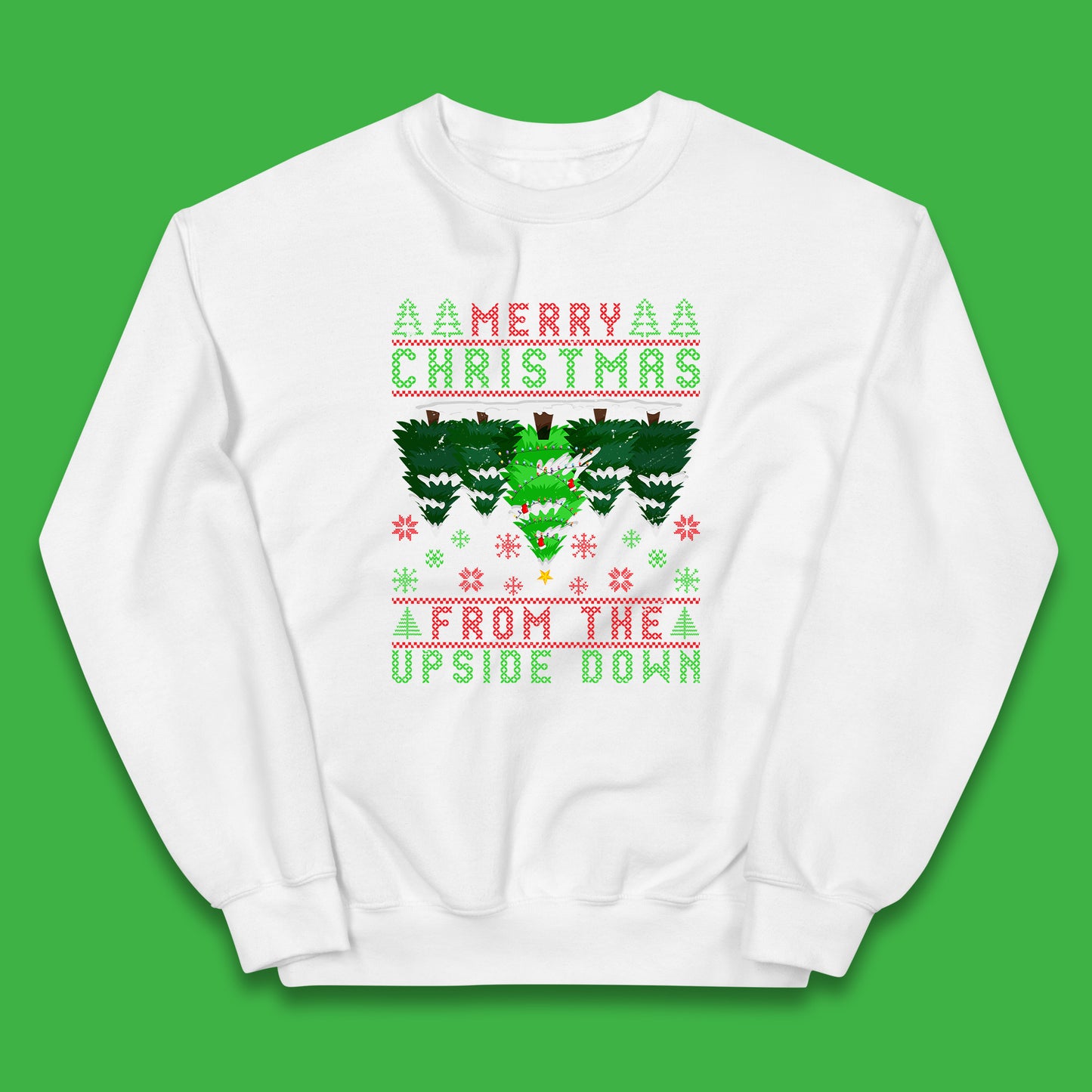 merry christmas from the upside down tree jumper
