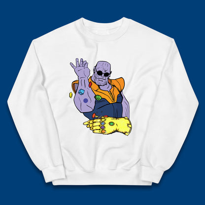 Thanos Infinity Stones Bae Avengers Infinity War Salt Bae Thanos Spoof Marvel Comics Infinity Gauntlet Kids Jumper