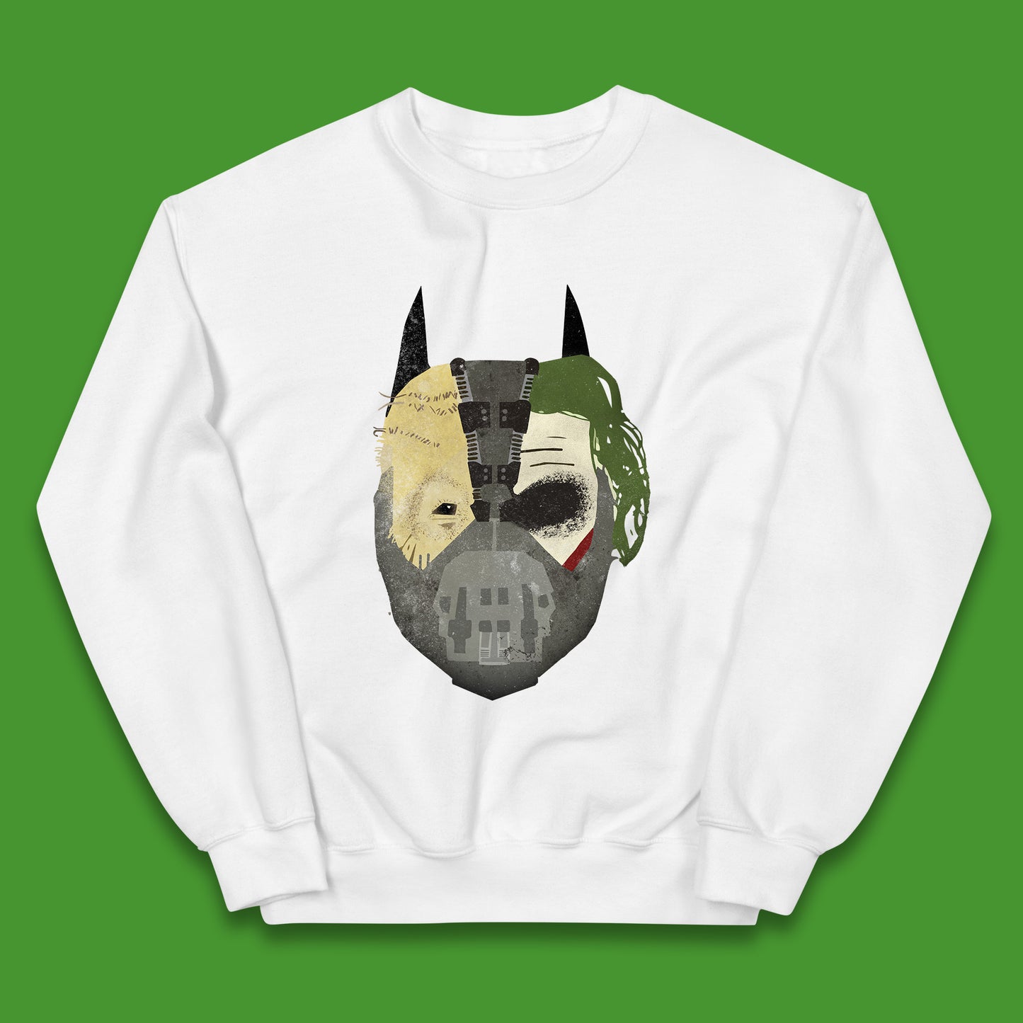The Dark Knight Trilogy Batman Movie Villains Joker Scarecrow Bane Batman Trilogy Mashup Kids Jumper