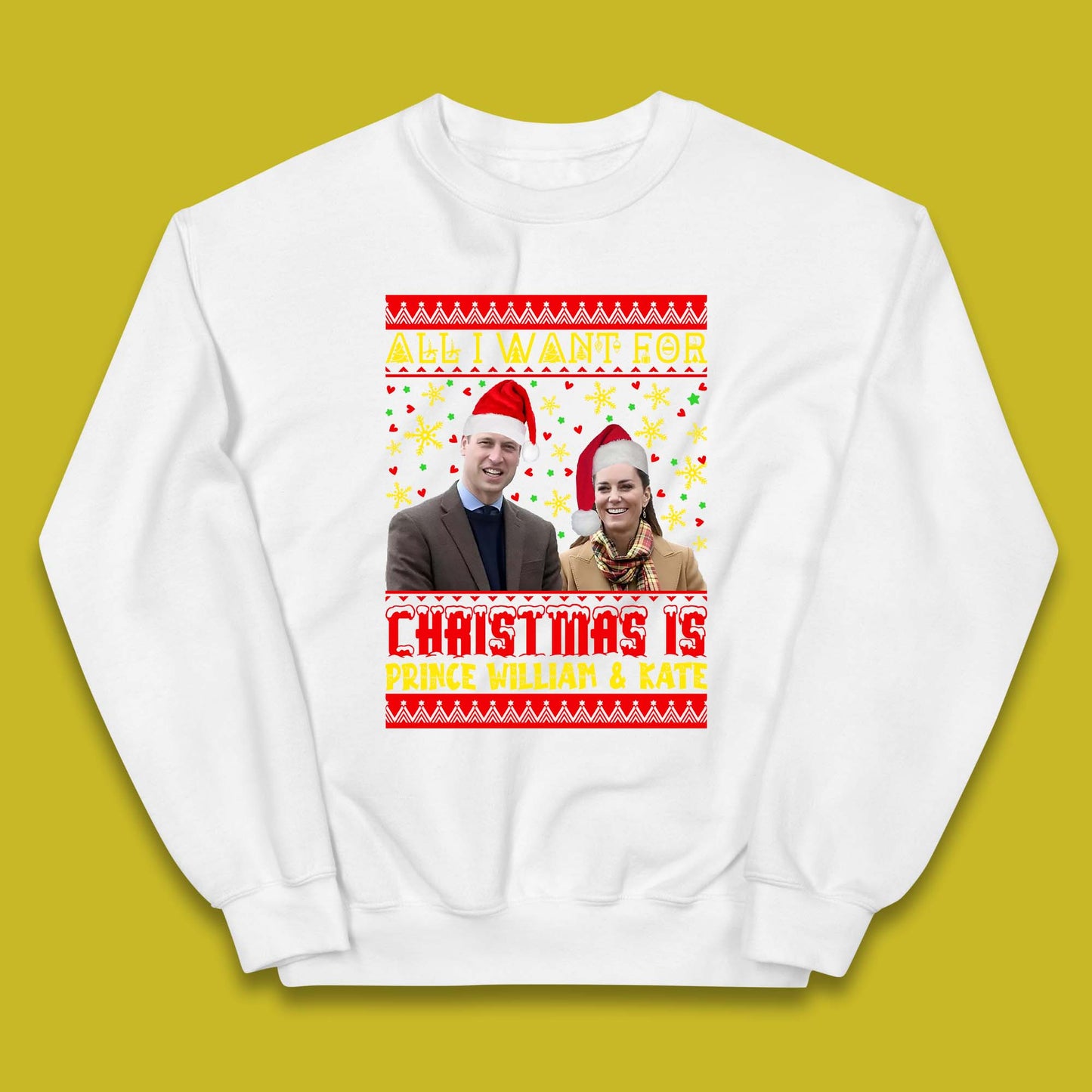 Prince William & Kate Christmas Kids Jumper