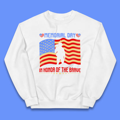 Memorial Day In Honor Of The Brave Heroes Military Soldiers Armed Forces Supporter Kids Jumper