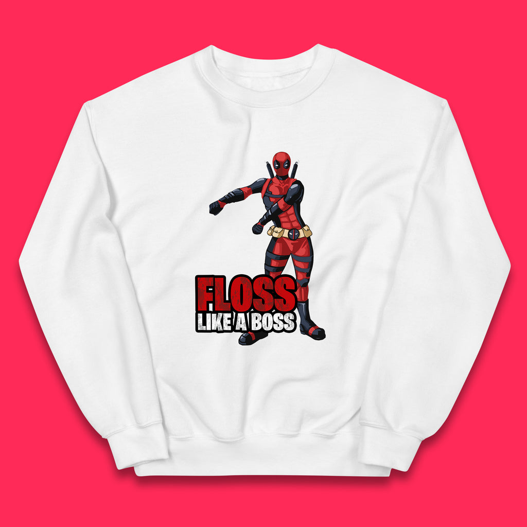 Floss Lika A Boss Deadpool Floss Floss Dance Deadpool Fictional Character Superhero Comic Book Character Floss Dancing Deadpool Marvel Comics Kids Jumper