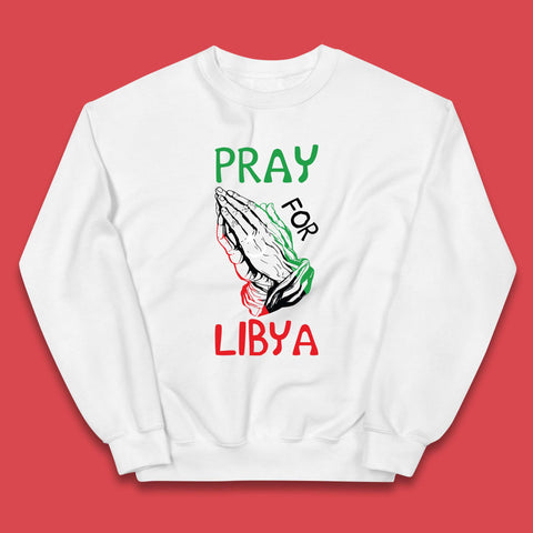 Pray For Libya Stand With Libya Help Libya Flood Solidarity Kids Jumper