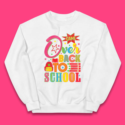 Game Over Back To School Gaming Lover Colorful School Costume Welcome Back to Learning Experience Kids Jumper