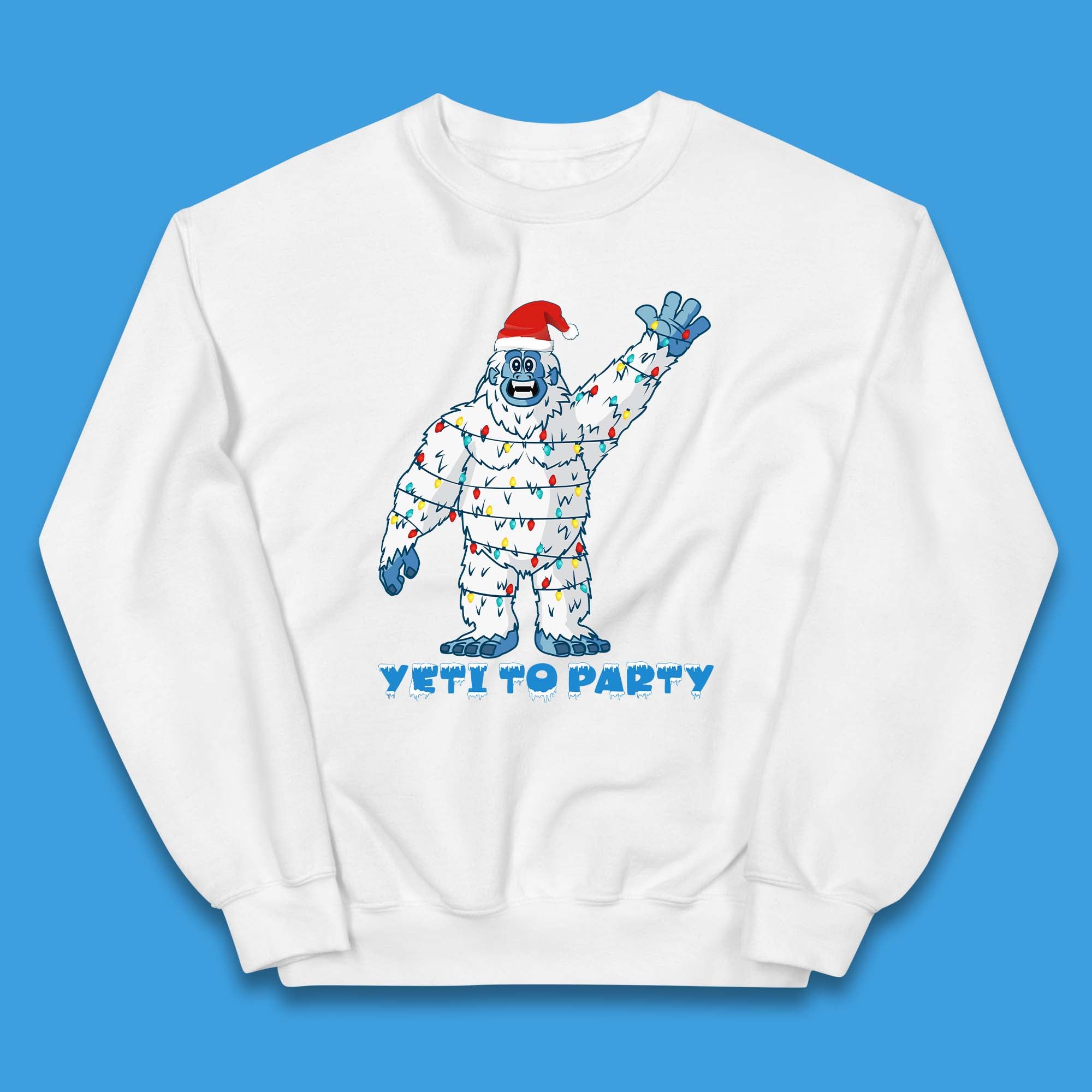 Yeti To Party Christmas Kids Jumper