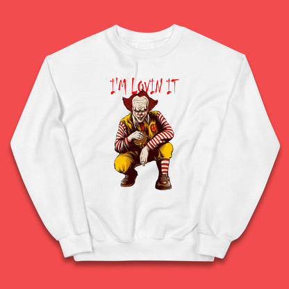 I'm Loven It Pennywise Clown Halloween IT Pennywise Clown Horror Movie Fictional Character Kids Jumper