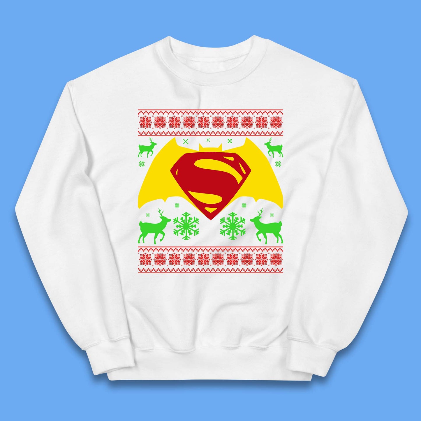 Batman V Superman Christmas Kids Jumper