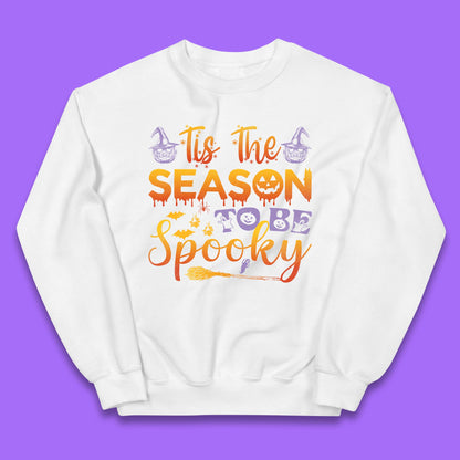 Tis The Season To Be Spooky Halloween Creepy Season Kids Jumper