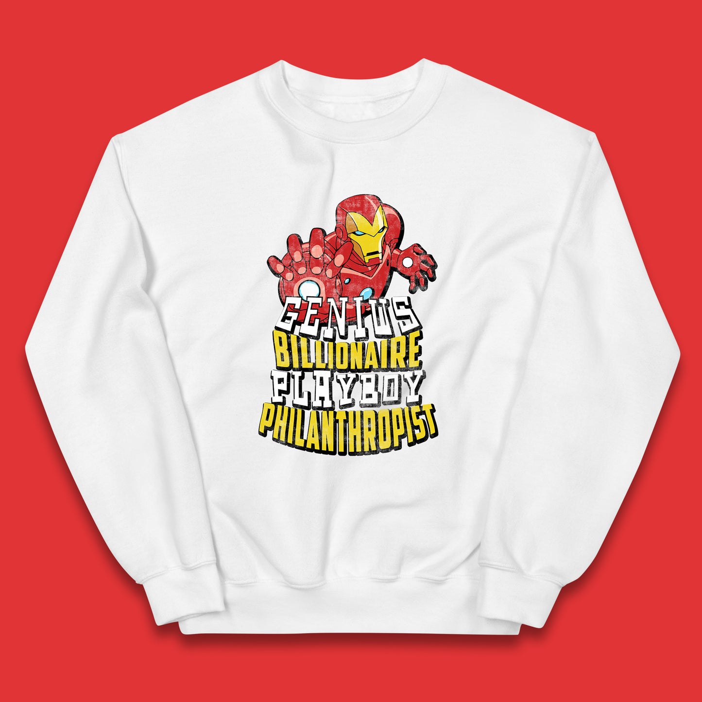 Tony Stark Quote Genius Billionaire Playboy Philanthropist Marvel Avenger Iron Man Superhero Movie Character Kids Jumper