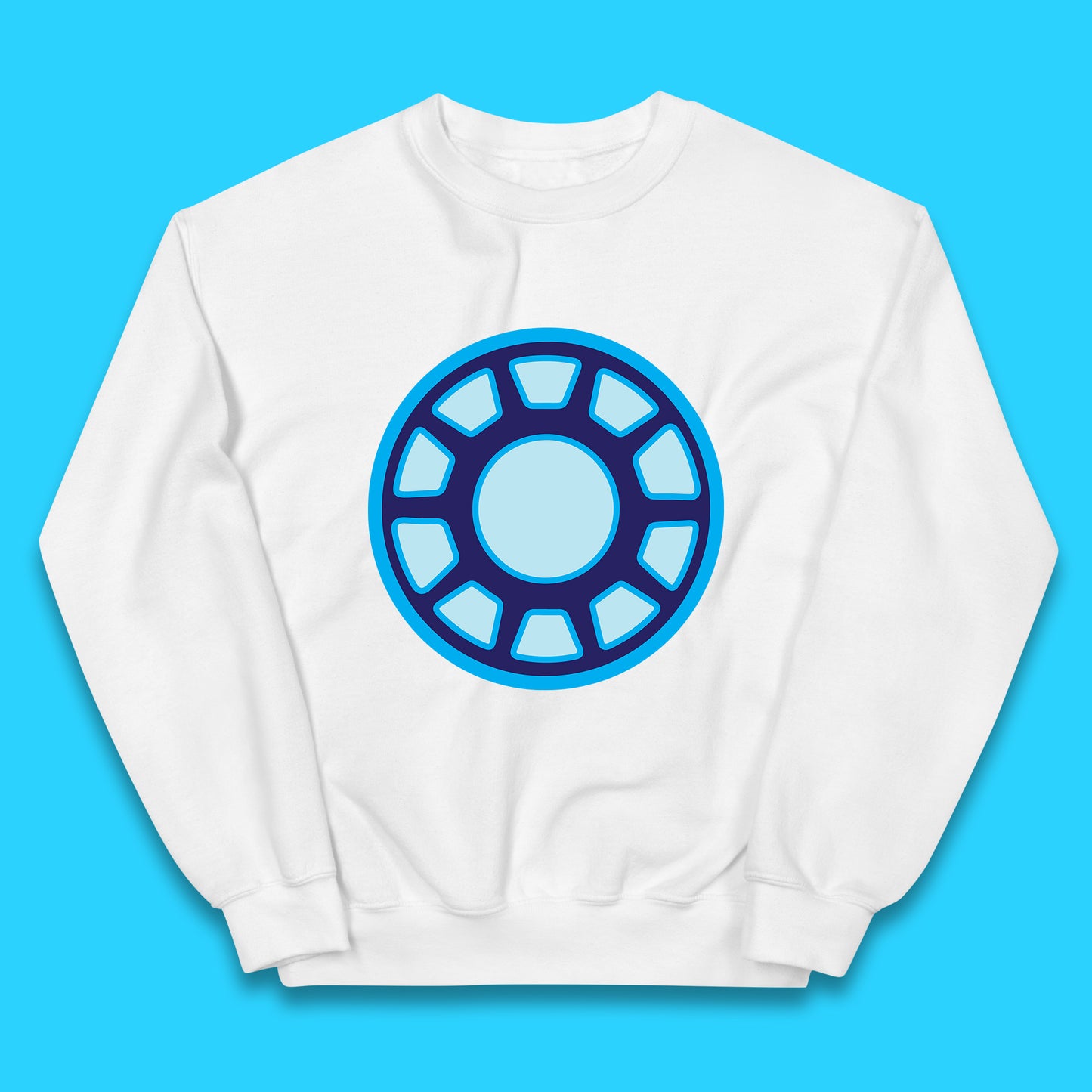 Iron Man Logo Superhero Iron Man ARC Reactor Hook Loop Tactics Morale Tony Stark Avengers Movie Kids Jumper