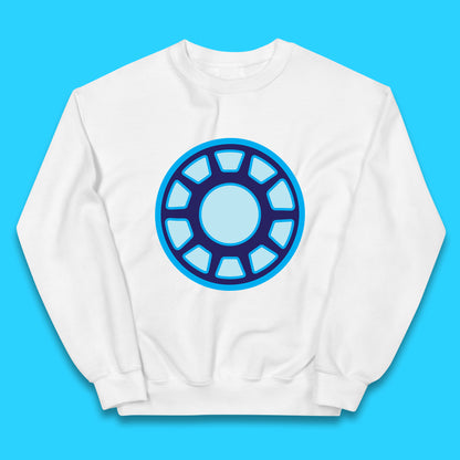 Iron Man Logo Superhero Iron Man ARC Reactor Hook Loop Tactics Morale Tony Stark Avengers Movie Kids Jumper